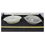 Glasbake Oval Covered Casserole Dish and Mary
