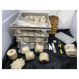 Balls of Crochet Thread, Organizers and Wee