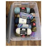 Tote With Lid and All Colors Yarn