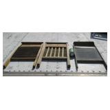 Unusual GALVANIZED Wash Board,  2 Brass