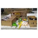 Red ROOSTER CRATE, PAINT Rollers, Mics.