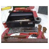 TOOL BOX FULL-RIDGED PIPE WRENCHES