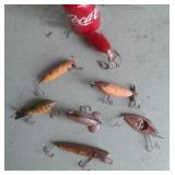 OLD FISHING LURES:WOODEN