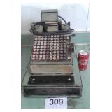 BURROUGHS CASH REGISTER cord in rough shape