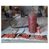 HAY HOOKS, FIRE EXTINGUISHER , NO TRESPASSING