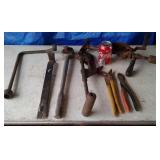 Garage & Farm Tools. 1 Is a John Deere