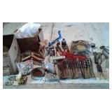 Tire Pump, Wrenches, Chalk Marker, Spark Plugs &