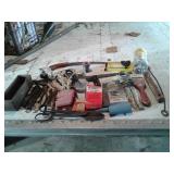 Saw, Snips, Sanding Belts, Sodering Guns