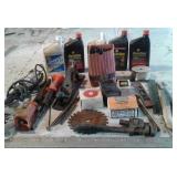 Motor Oil, Level, Saw Blade, Wood Plane, John