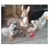Yard Concrete & Chalk Figures