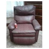 Red Recliner Leather Like, Some Picking