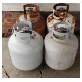 4 propane tanks two new style.