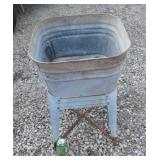 GALVANIZED WASH TUB&STAND