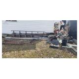 Scrap metal pile V tower where rude iron basement