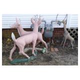 2 Concrete DEER & Giraffe