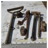 Sledge Hammer  & Heads,  Pipe Wrench