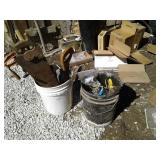 2 Buckets of Hardware, Saws, Hitch Pins & Misc.