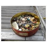 Tin of Antique Buttoons