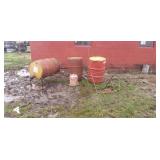 3  55 gallon drums to drum stands corrugated gas