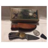 WHITETAIL CUTLERY 4" DAMASCUS STEEL BLADE