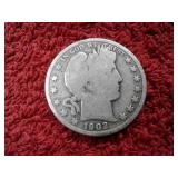 1902 BARBER SILVER HALF DOLLAR