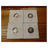 4 UNC. BU ROOSEVELT DIMES