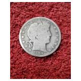1904 BARBER SILVER HALF DOLLAR