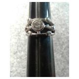 SZ.7.5 STERLING SILVER RING 5.2GRAMS