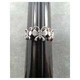 SZ.8 STERLING SILVER BUTTERFLY RING 2.9GRAMS