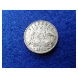 1942-D SILVER SIXPENCE COIN