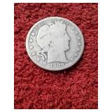 1909 BARBER SILVER HALF DOLLAR