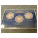 1885-O:1891-O:1902-O MORGAN SILVER DOLLARS