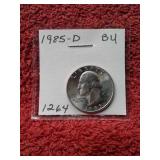 1985-D BU QUARTER