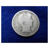 1900 BARBER SILVER HALF DOLLAR