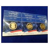 3 PROOF US MINT PRESIDENTIAL $1 COINS