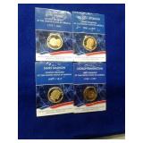 4 PROOF US MINT PRESIDENTIAL $1 COINS
