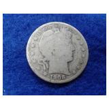 1908-O BARBER SILVER HALF DOLLAR