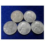 5 STEEL WHEAT PENNIES