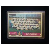 Dodgers Team Checklist Baseball Card