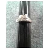 SZ.7.5 STERLING SILVER RING 6.2GRAMS