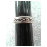 SZ.10.5 STERLING SILVER RING 5.1GRAMS