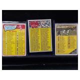 3 Checklist Ball Cards