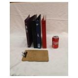 4 Binders & Small Clipboard