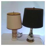 2 Vintage Lamps ....18 & 21" Tall