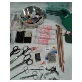 Sewing Items, Kleencut Shears, Elastic, Singer