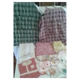Old Aprons, Clothes Pin Holder, Hankies