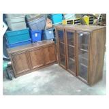 2PC. CABINET- glass shelves
