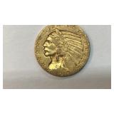 1910 US GOLD $5 INDIAN COIN