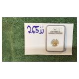 1915 US GOLD $2 1/2 INDIAN NGC MS61