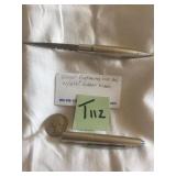 SILVER FUNCTIONING INK PEN W/2 1/4"